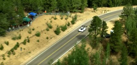 Aerial footage of record-breaking ID R Pikes Peak route