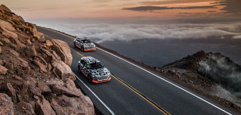 Audi demonstrates e-tron energy recuperation systems on Pikes Peak