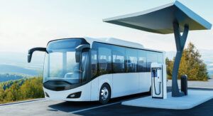 Schaltbau's megawatt charging technology being used on a vehicle