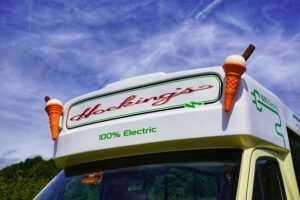 Whitby Morrison launches world’s first certified electric ice cream van